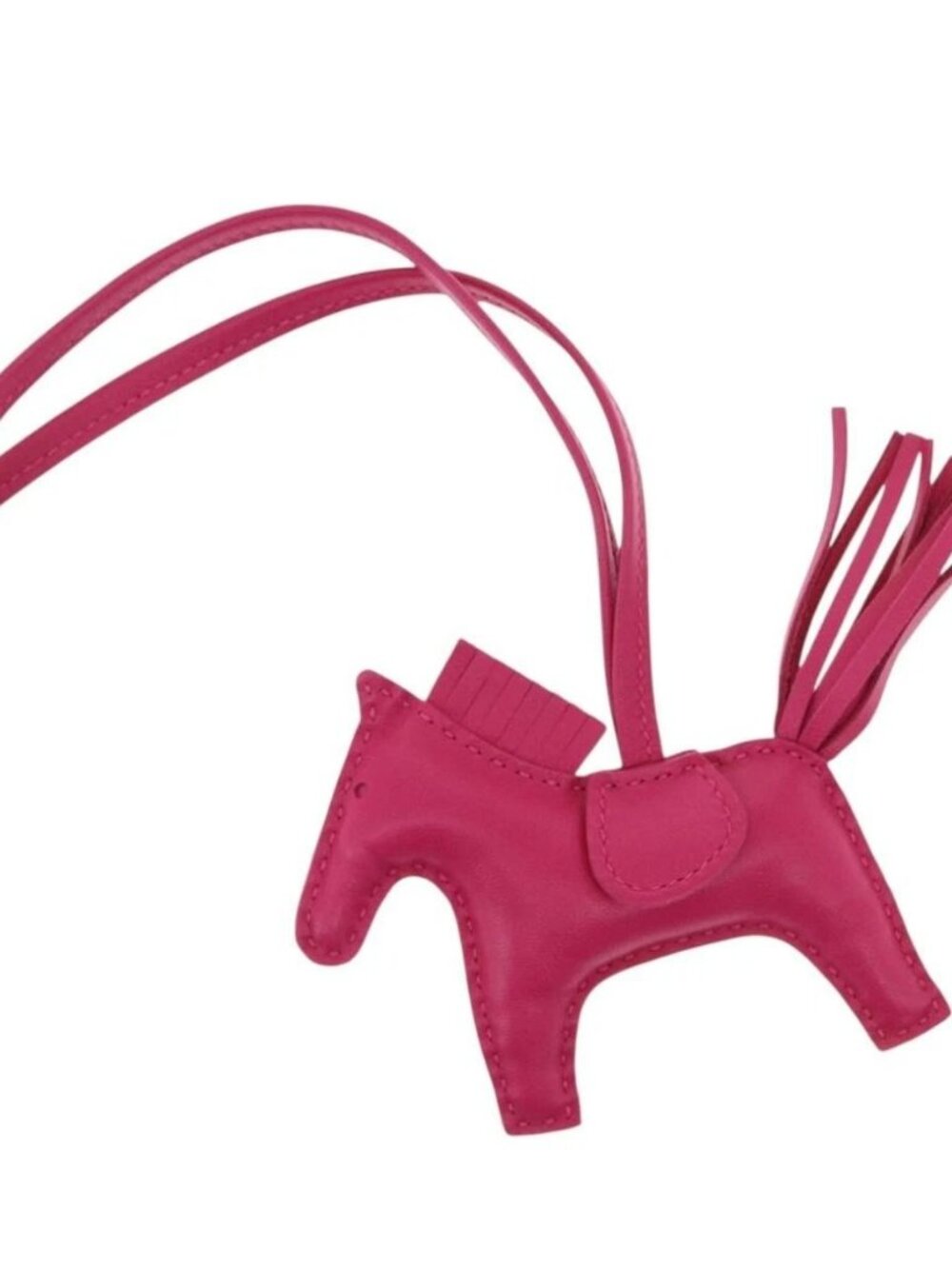 HERMES Rodeo Charm PM Charm Leather Pink Auth ka1569M - Picture 1 of 12
